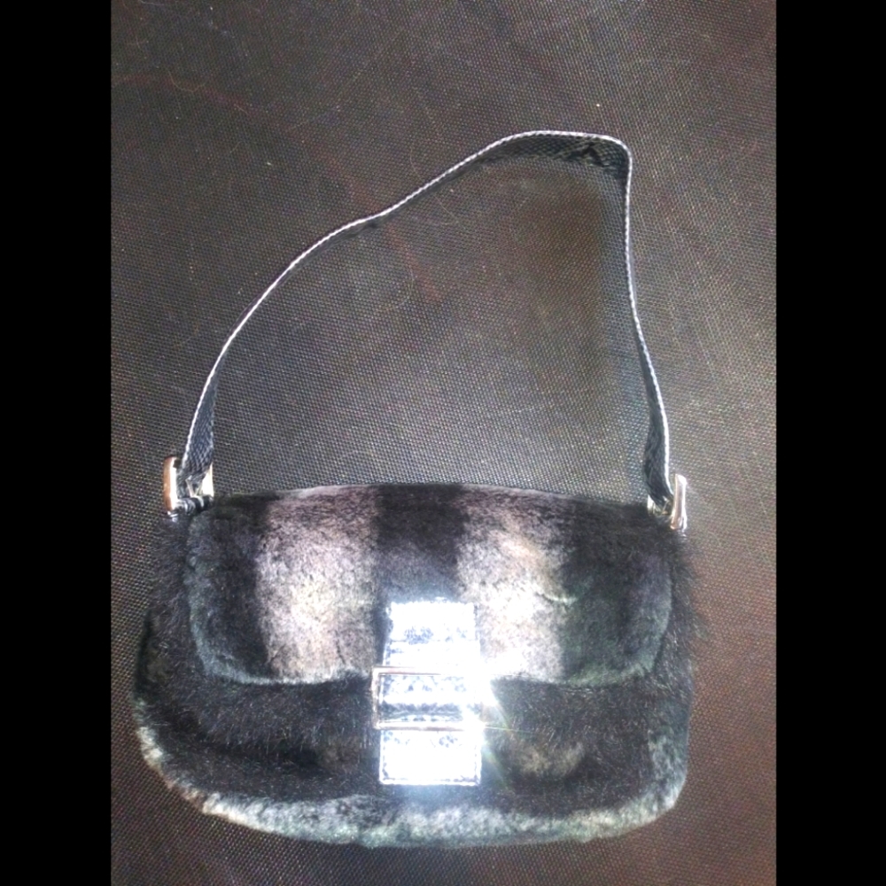 Marlo Handbags Faux Fur Purse